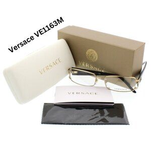 New unisex Versace black / gold eyeglasses  frame Retail : $499